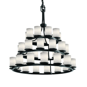 Dakota 36-Light 3-Tier Ring Chandelier (254|FSN-8712-10-WEVE-MBLK)