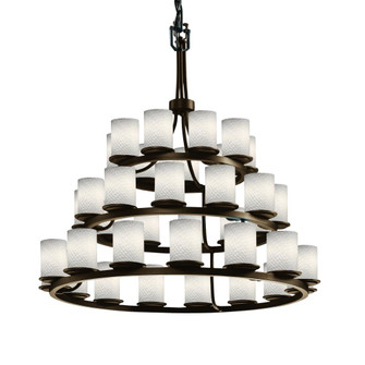 Dakota 36-Light 3-Tier Ring Chandelier (254|FSN-8712-10-WEVE-DBRZ)
