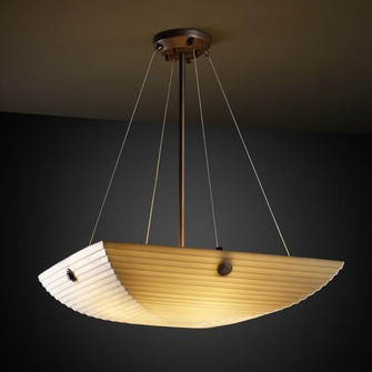 18'' Pendant Bowl w/ PAIR CYLINDRICAL FINIALS (254|PNA-9661-25-WAVE-DBRZ-F1)
