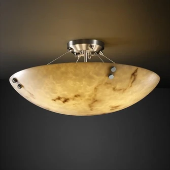 18'' Semi-Flush Bowl w/ LARGE SQUARE W/ POINT FINIALS (254|FAL-9651-25-NCKL-F4)