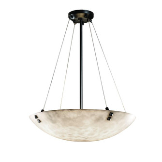 24'' Pendant Bowl w/ PAIR SQUARE W/ POINTS FINIALS (254|CLD-9662-35-NCKL-F3)