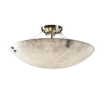 24'' Semi-Flush Bowl w/ CONCENTRIC CIRCLES FINIALS (254|CLD-9652-35-NCKL-F6)