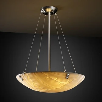 18'' Pendant Bowl w/ PAIR SQUARE W/ POINTS FINIALS (254|PNA-9661-35-WAVE-NCKL-F3)