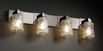 Modular 4-Light Bath Bar (254|GLA-8924-16-WHTW-NCKL)