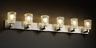 Modular 6-Light Bath Bar (254|GLA-8926-16-AMBR-NCKL)