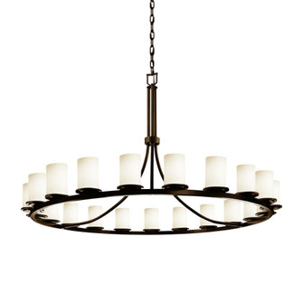 Dakota 21-Light 1-Tier Ring Chandelier (254|FSN-8716-10-OPAL-DBRZ)