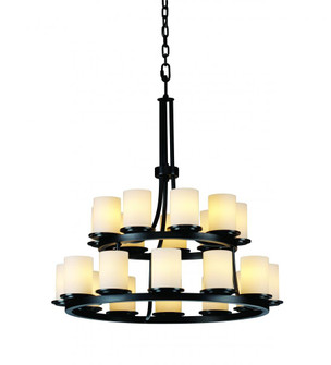 Dakota 21-Light 2-Tier Ring Chandelier (254|FSN-8767-10-OPAL-DBRZ)