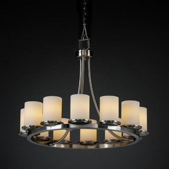 Dakota 12-Light Ring Chandelier (Short) (254|FSN-8768-10-OPAL-MBLK)
