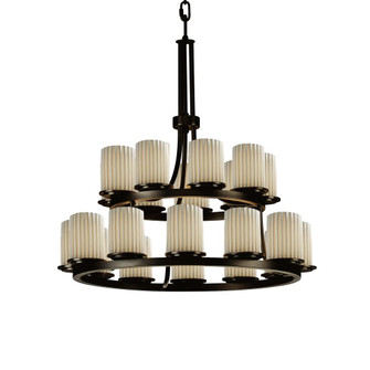 Dakota 21-Light 2-Tier Ring Chandelier (254|POR-8767-10-PLET-DBRZ)