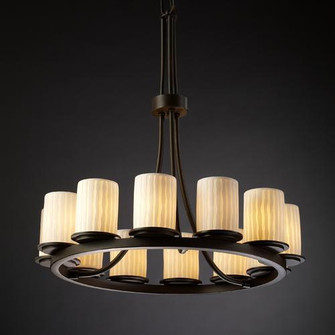 Dakota 12-Light Ring Chandelier (Tall) (254|POR-8763-10-WAVE-MBLK)