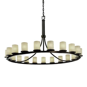 Dakota 21-Light 1-Tier Ring Chandelier (254|POR-8716-10-WFAL-MBLK)