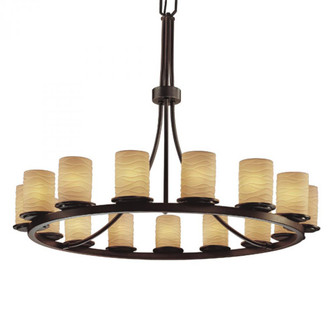 Dakota 15-Light 1-Tier Ring Chandelier (254|POR-8715-10-WAVE-DBRZ)