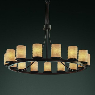 Dakota 15-Light 1-Tier Ring Chandelier (254|POR-8715-10-BMBO-DBRZ)