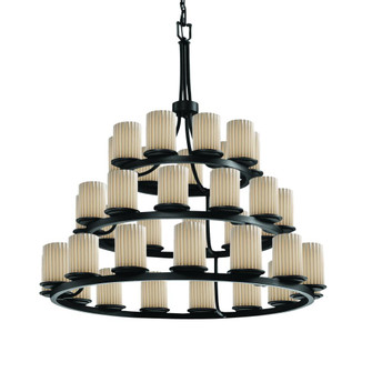 Dakota 36-Light 3-Tier Ring Chandelier (254|POR-8712-10-PLET-MBLK)