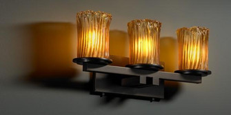 Dakota 3-Light Straight-Bar Bath Bar (254|GLA-8773-16-AMBR-MBLK)