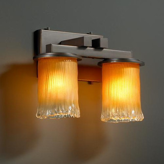 Dakota 2-Light Straight-Bar Bath Bar (254|GLA-8772-16-WHTW-DBRZ)