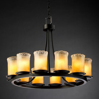 Dakota 12-Light Ring Chandelier (Short) (254|GLA-8768-16-WHTW-DBRZ)