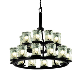 Dakota 21-Light 2-Tier Ring Chandelier (254|GLA-8767-16-CLRT-MBLK)