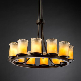 Dakota 12-Light Ring Chandelier (Tall) (254|GLA-8763-16-WTFR-DBRZ)
