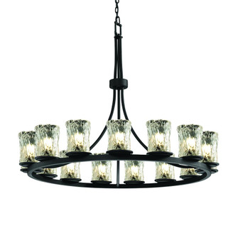 Dakota 15-Light 1-Tier Ring Chandelier (254|GLA-8715-16-CLRT-MBLK)