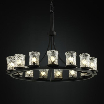 Dakota 15-Light 1-Tier Ring Chandelier (254|GLA-8715-16-AMBR-DBRZ)