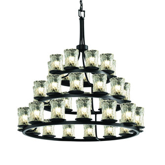 Dakota 36-Light 3-Tier Ring Chandelier (254|GLA-8712-16-CLRT-MBLK)
