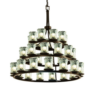 Dakota 36-Light 3-Tier Ring Chandelier (254|GLA-8712-16-CLRT-DBRZ)