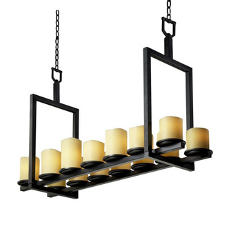 Dakota 14-Light Bridge Chandelier (Short) (254|CNDL-8769-10-AMBR-MBLK)