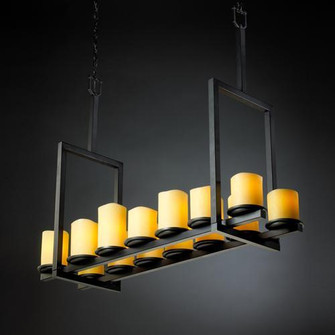 Dakota 14-Light Bridge Chandelier (Tall) (254|CNDL-8764-10-AMBR-MBLK)