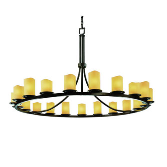 Dakota 21-Light 1-Tier Ring Chandelier (254|CNDL-8716-10-AMBR-MBLK)