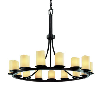 Dakota 15-Light 1-Tier Ring Chandelier (254|CNDL-8715-14-CREM-MBLK)