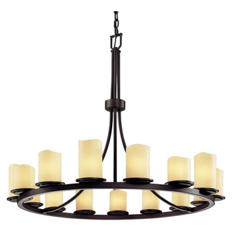 Dakota 15-Light 1-Tier Ring Chandelier (254|CNDL-8715-14-CREM-DBRZ)