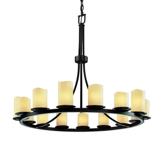 Dakota 15-Light 1-Tier Ring Chandelier (254|CNDL-8715-10-CREM-MBLK)