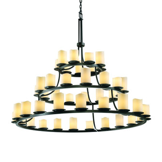 Dakota 45-Light 3-Tier Ring Chandelier (254|CNDL-8714-14-AMBR-MBLK)