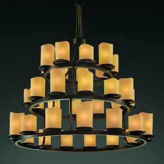 Dakota 36-Light 3-Tier Ring Chandelier (254|CNDL-8712-10-AMBR-MBLK)