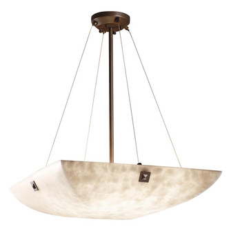 24'' Pendant Bowl w/ Large Square w/ Point Finials (254|CLD-9662-25-DBRZ-F4)