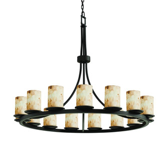 Dakota 15-Light 1-Tier Ring Chandelier (254|ALR-8715-10-MBLK)