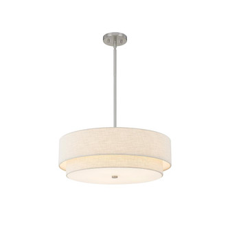 Classic 22'' Tiered Drum Pendant (254|FAB-9776-CREM-NCKL)