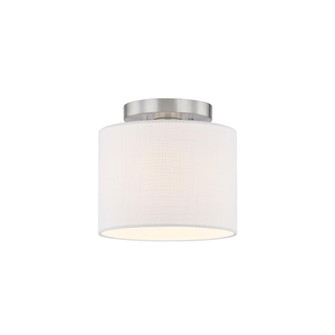 Classic 8'' Drum Semi-Flush w/ Open Bottom (254|FAB-9769-WHTE-NCKL)