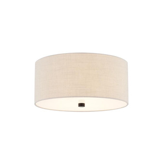 Classic 14'' Drum Flush-Mount (254|FAB-9735-CREM-MBLK)