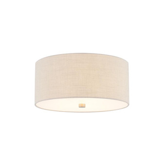 Classic 14'' Drum Flush-Mount (254|FAB-9735-CREM-NCKL)