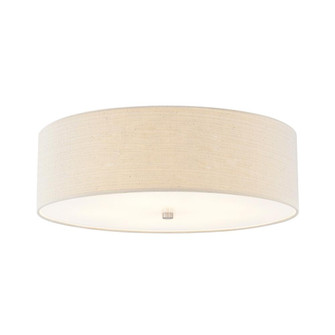 Classic 25'' Drum Flush-Mount (254|FAB-9732-CREM-NCKL)