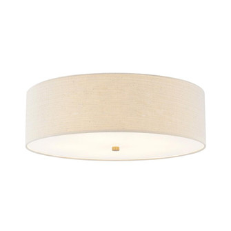 Classic 25'' Drum Flush-Mount (254|FAB-9732-CREM-BRSS)