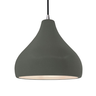 Large Droplet LED Pendant (254|CER-6565-PWGN-NCKL-BKCD-LED1-700)