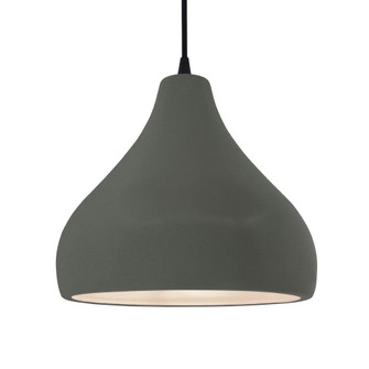 Large Droplet 1-Light Pendant (254|CER-6565-PWGN-MBLK-BKCD)