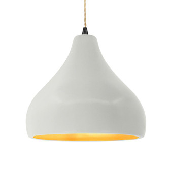 Large Droplet 1-Light Pendant (254|CER-6565-MTGD-MBLK-BEIG-TWST-LED1-700)