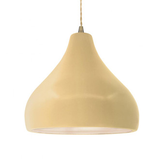 Large Droplet 1-Light Pendant (254|CER-6565-MYLW-ABRS-BEIG-TWST)