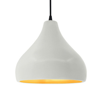Large Droplet 1-Light Pendant (254|CER-6565-MTGD-MBLK-BKCD)