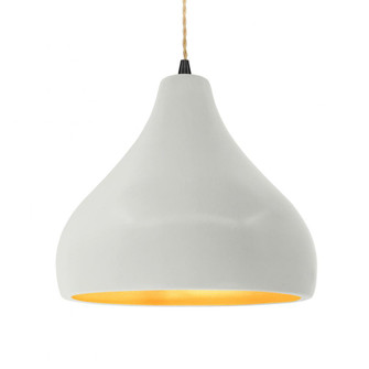 Large Droplet 1-Light Pendant (254|CER-6565-MTGD-MBLK-BEIG-TWST)