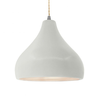 Large Droplet 1-Light Pendant (254|CER-6565-MAT-NCKL-BEIG-TWST)